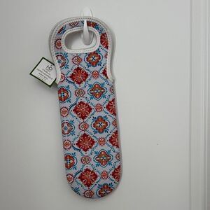Floral Patterned Wine Tote by [Brand]
